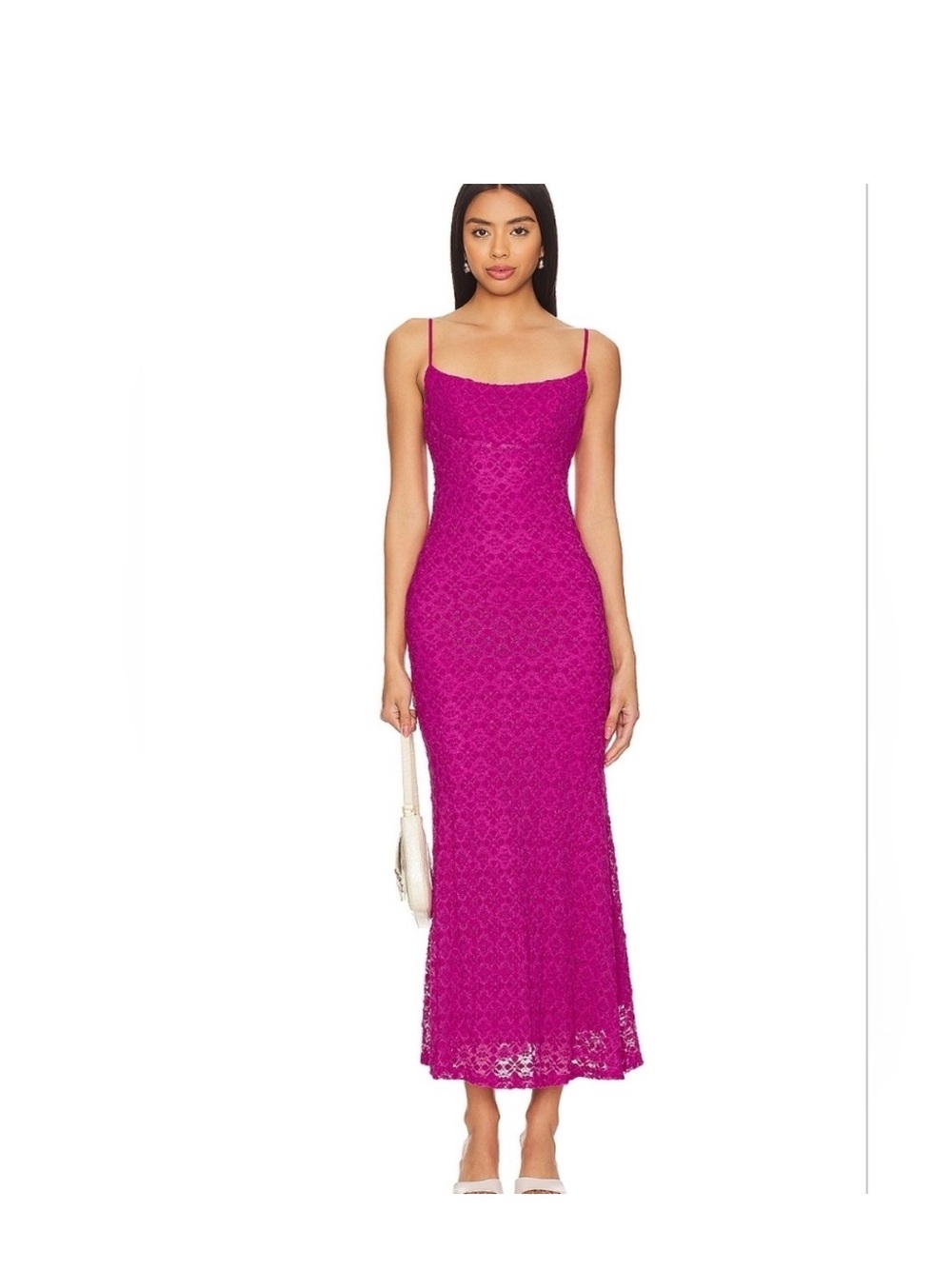 BARDOT x REVOLVE Adoni Mesh Midi in Magenta